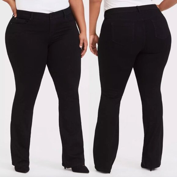TORRID Plus Size Slim Boot Jean Vintage Stretch Black Mid Rise Bootcut Jeans 18 - Picture 1 of 16